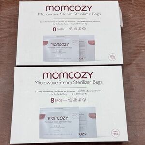momcozy Microwave Steam Sterilizer Bags (2 Pack) total count 16